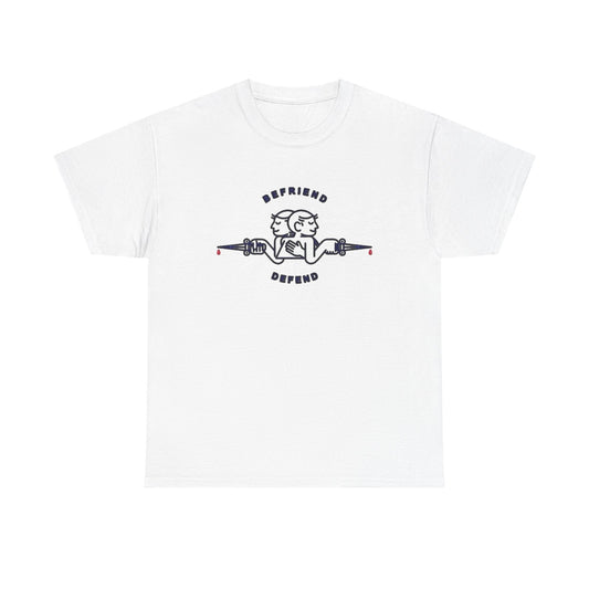 Befriend Defend Graphic T Shirt NEW Unisex Heavy Cotton Tee