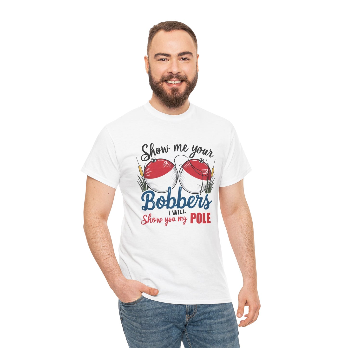 Funny Fishing Sex Jokes Graphic T Shirt Men's Heavy Cotton Tee