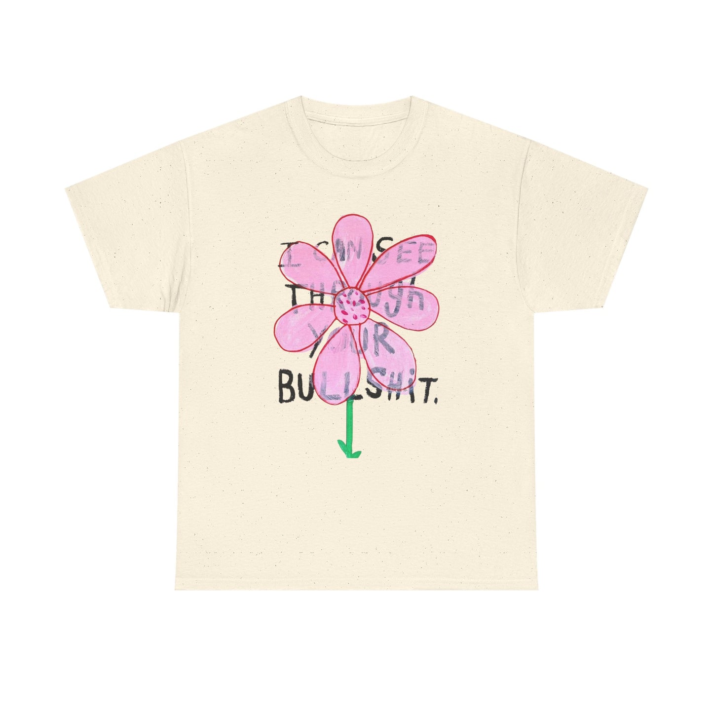 I Can See Through It Flowers Graphic T Shirt Unisex Heavy Cotton Gift Vintage