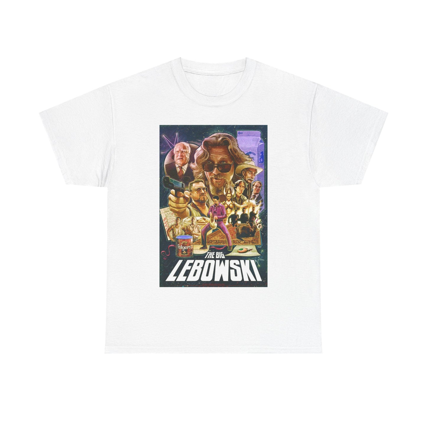 The Big Lebowski Shirt Vintage Movie Poster Retro Unisex Heavy Cotton Tee 90s