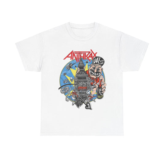 Anthrax Tshirt Punk Band metal vintage graphic art skate Unisex Heavy Cotton Tee