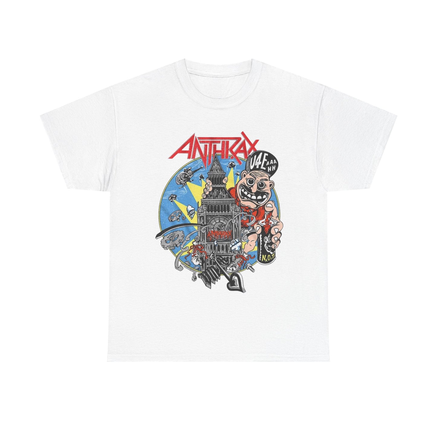 Anthrax Tshirt Punk Band metal vintage graphic art skate Unisex Heavy Cotton Tee