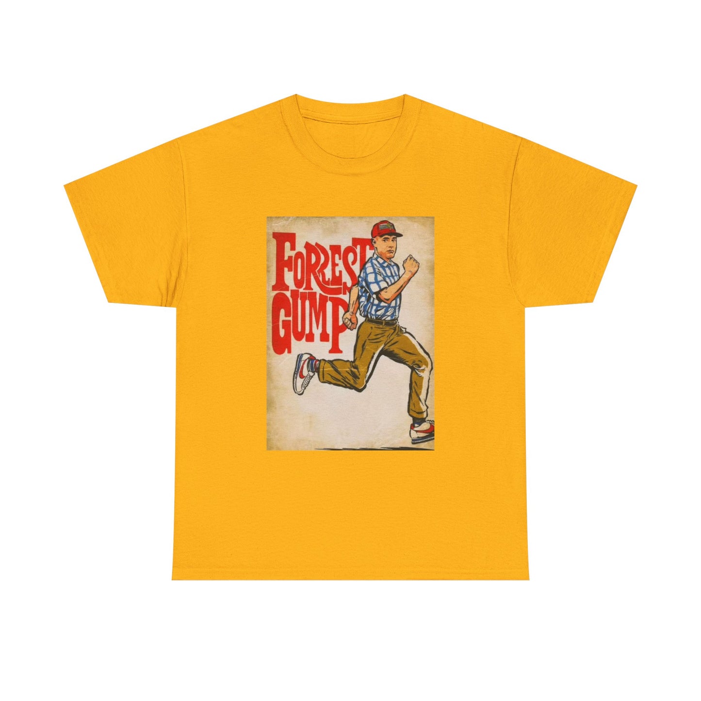 Forrest Gump Tshirt Vintage Retro Movie Poster Unisex Heavy Cotton Tee