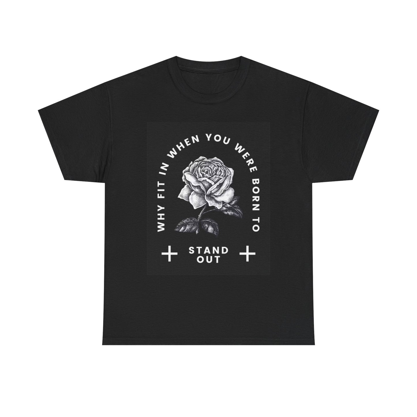 Why Fit In Stand Out T Shirt Graphic Unisex Heavy Cotton Tee