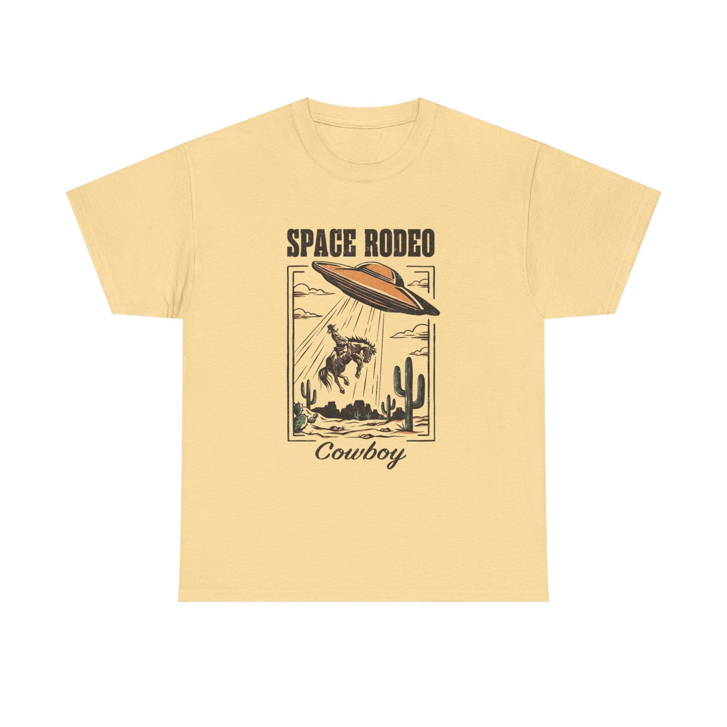 Space Rodeo Cowboy Graphic T Shirt Unisex Heavy Cotton Tee