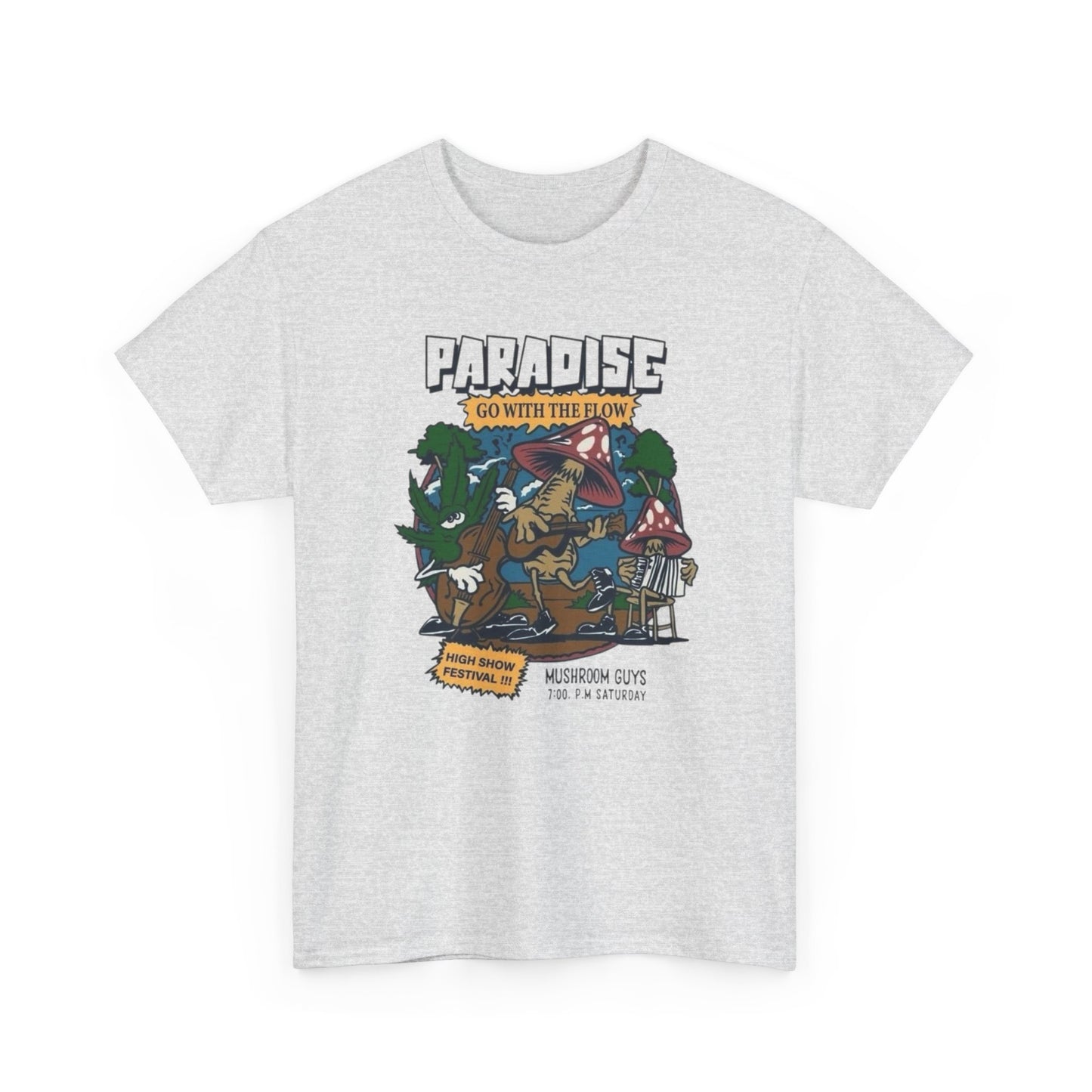 Mushroom Paradise T Shirt Graphic Unisex Heavy Cotton Tee NEW GIFT