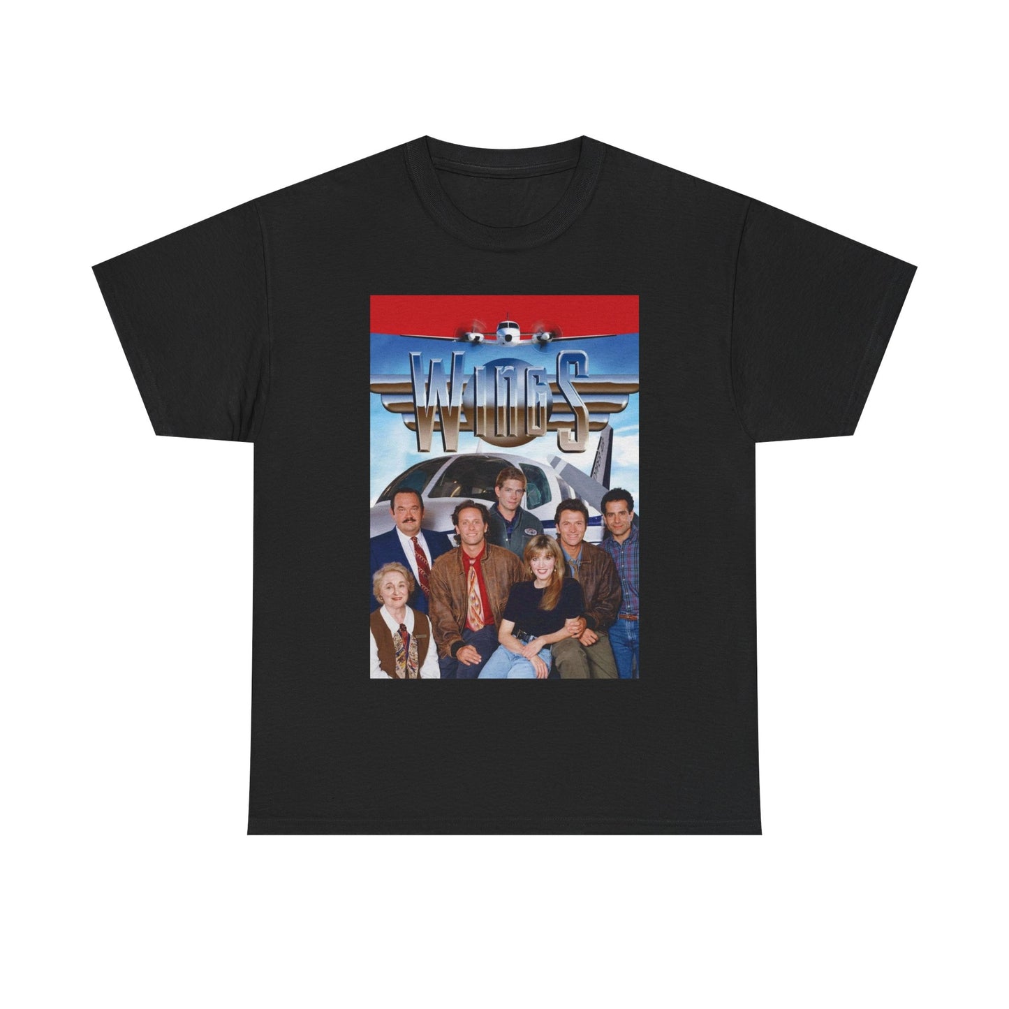 Wings Tv Series Tshirt Funny Comedy Pilot Unisex Heavy Cotton Tee