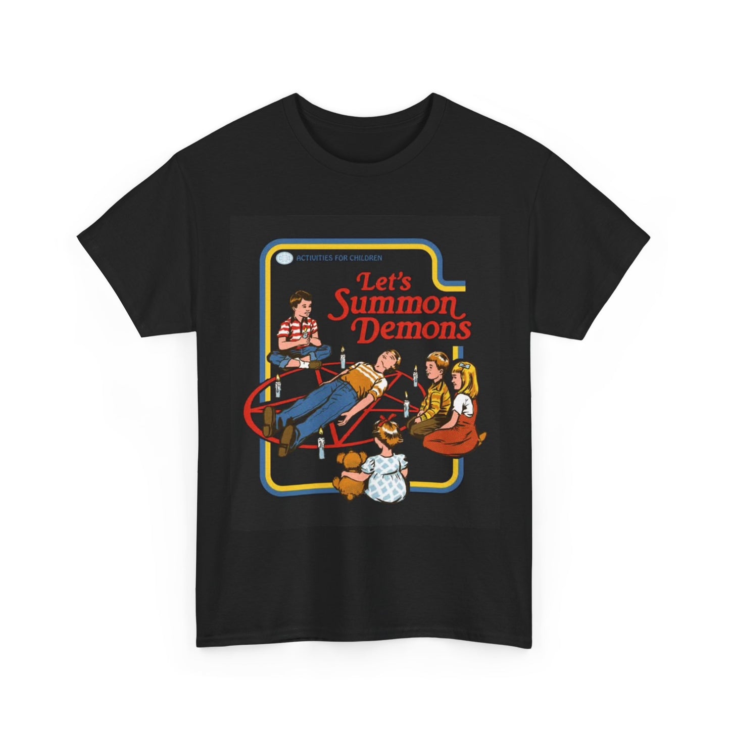 Funny Demon Kids Tshirt 80s Vintage Graphic Arcade Unisex Heavy Cotton Tee