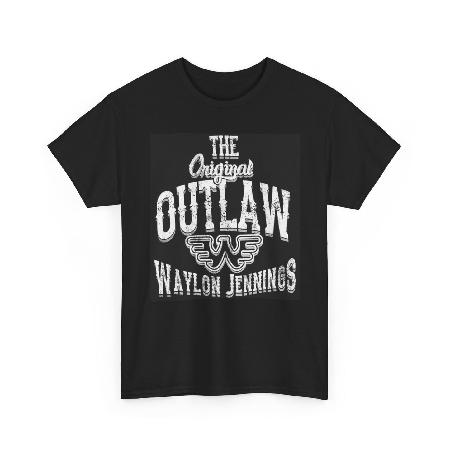 The Outlaw Waylon Jennings Graphic T Shirt Vintage Country Heavy Cotton Tee