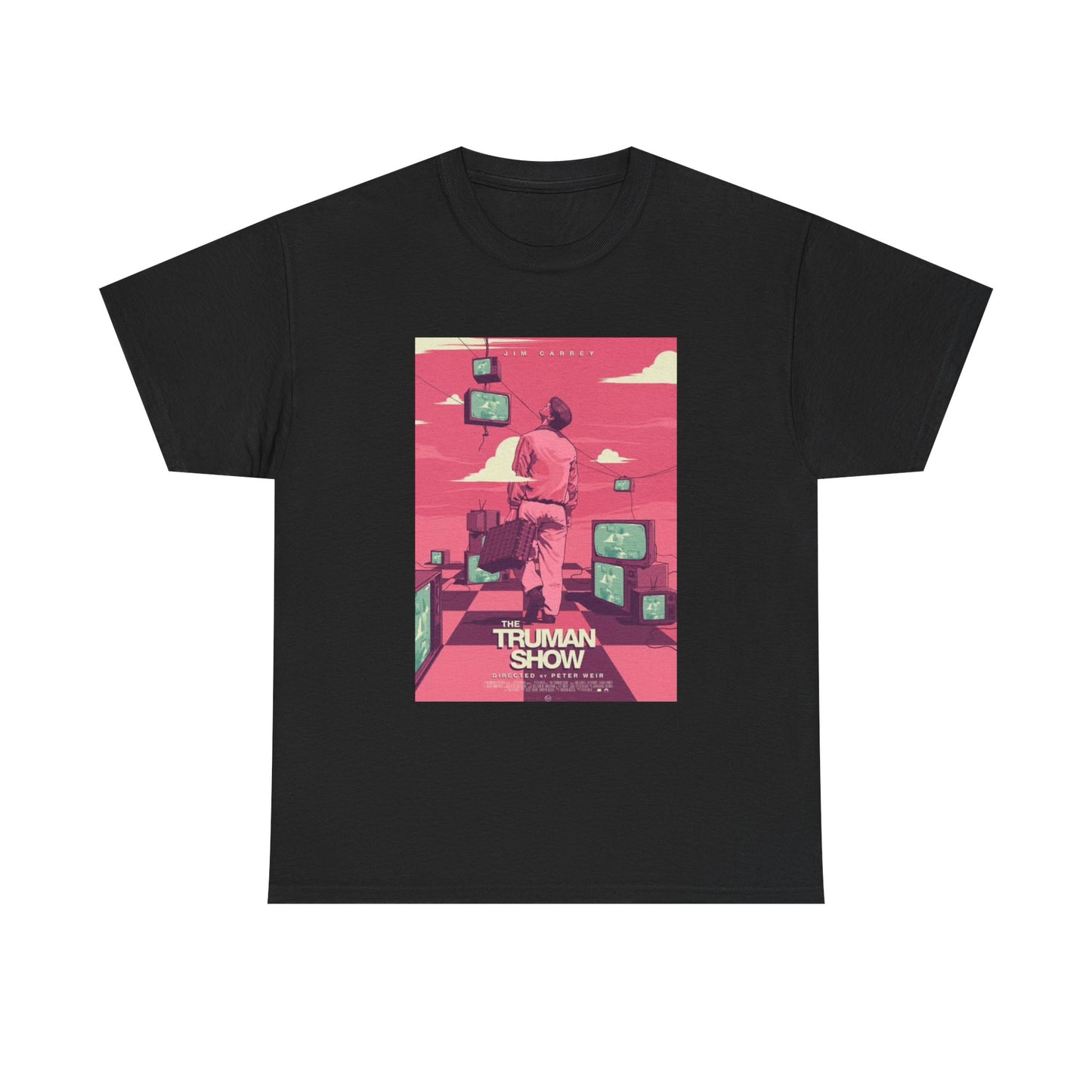 The Truman Show Tshirt Jim Carrey Movie Retro Poster Unisex Heavy Cotton Tee