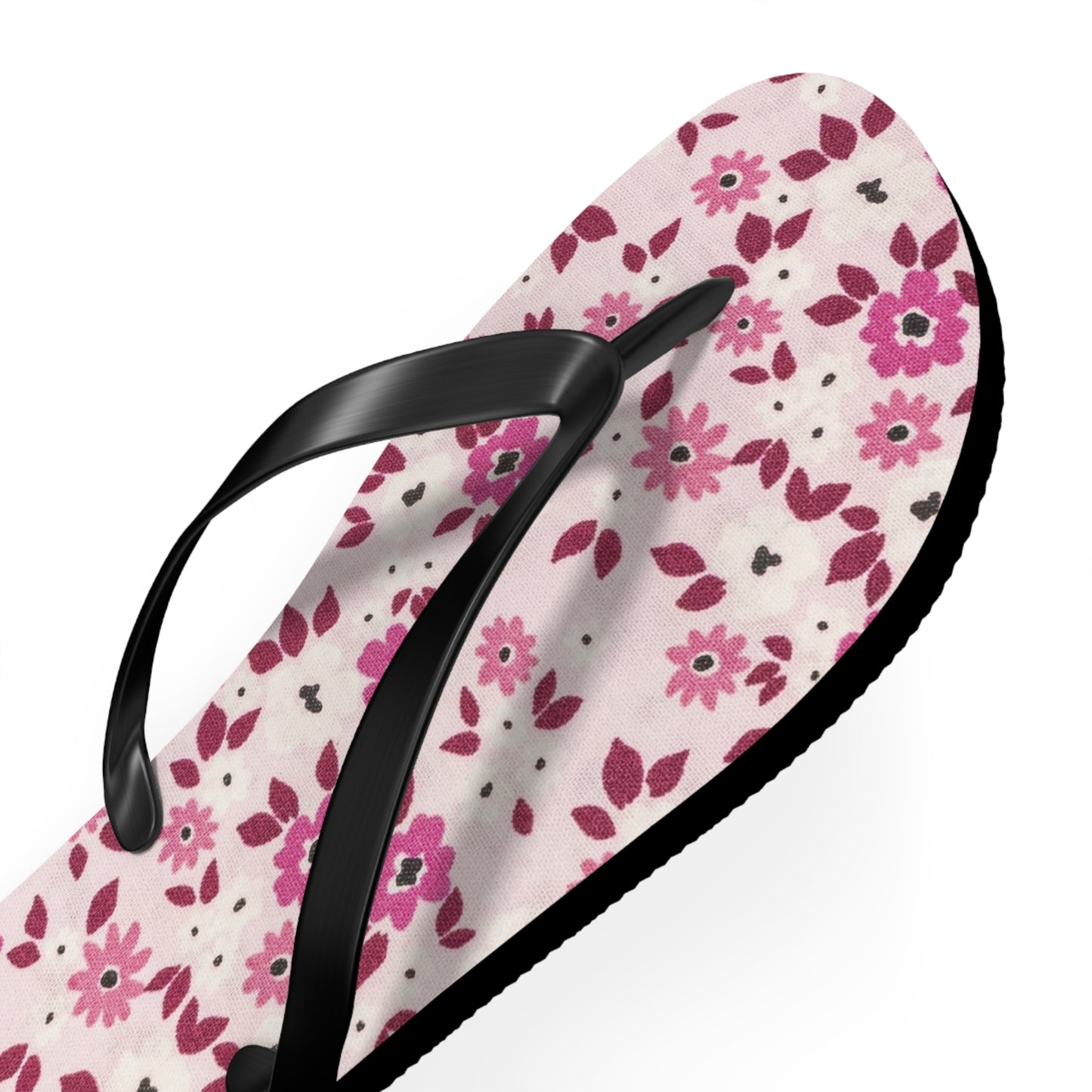 Waves And Sun Sandals Red And Pink Flowers Summer Flip Flops Slides BRAND NEW