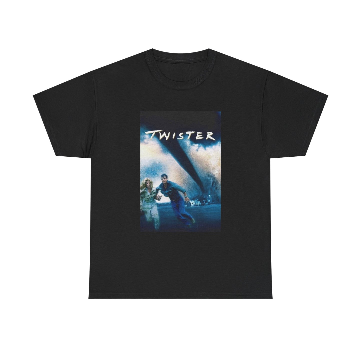 Twister Tshirt Vintage Movie Poster Retro Classic Unisex Heavy Cotton Tee