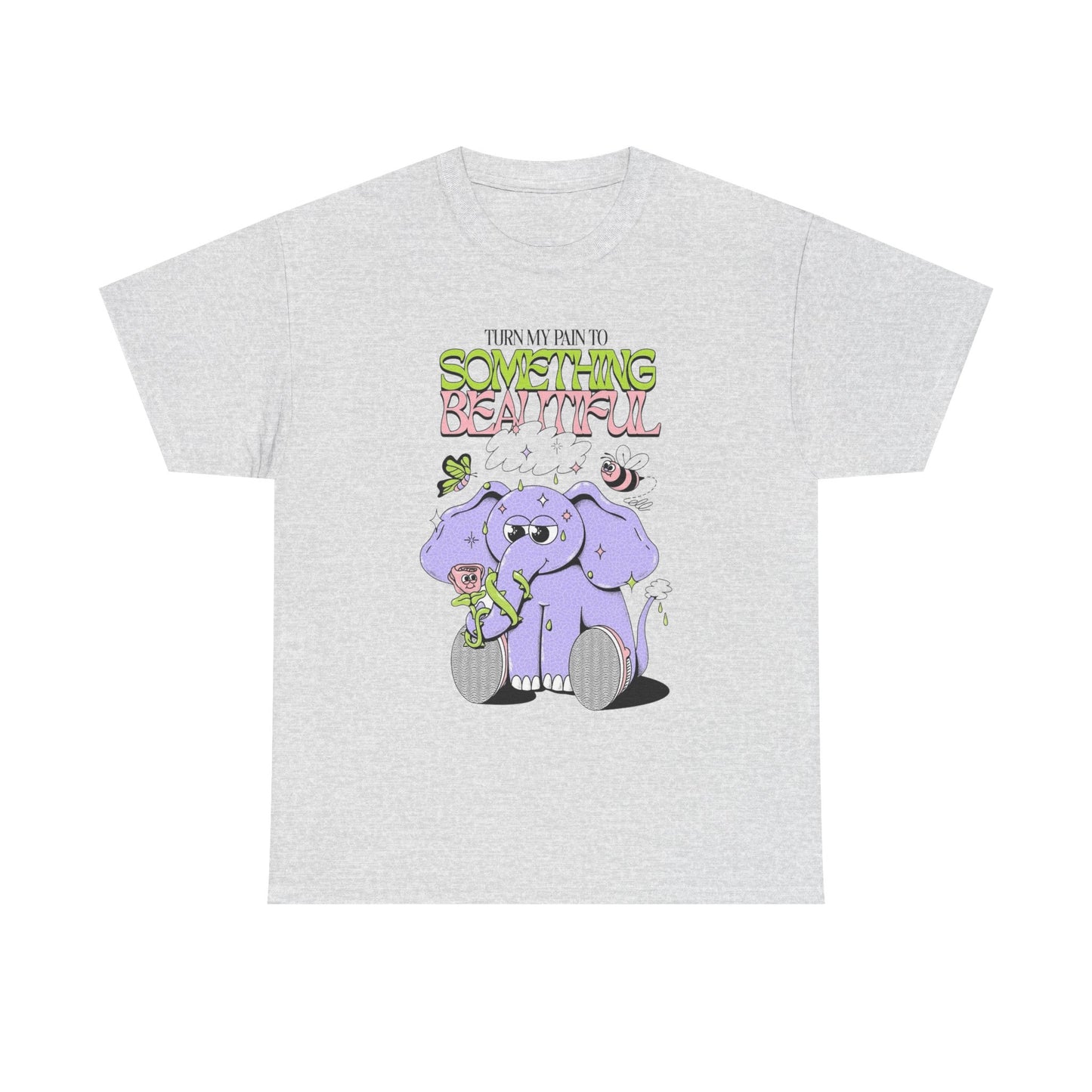 Turn Pain Into Something Beautiful Graphic T Shirt Unisex Heavy Cotton Tee
