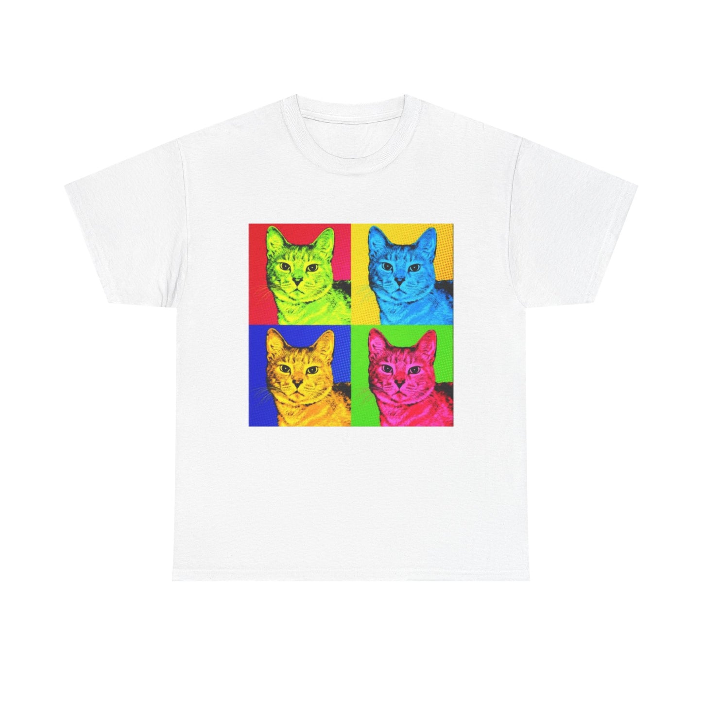 Andy Warhol T Shirt Vintage Art Poster Retro 80s Unisex Heavy Cotton Tee Cats