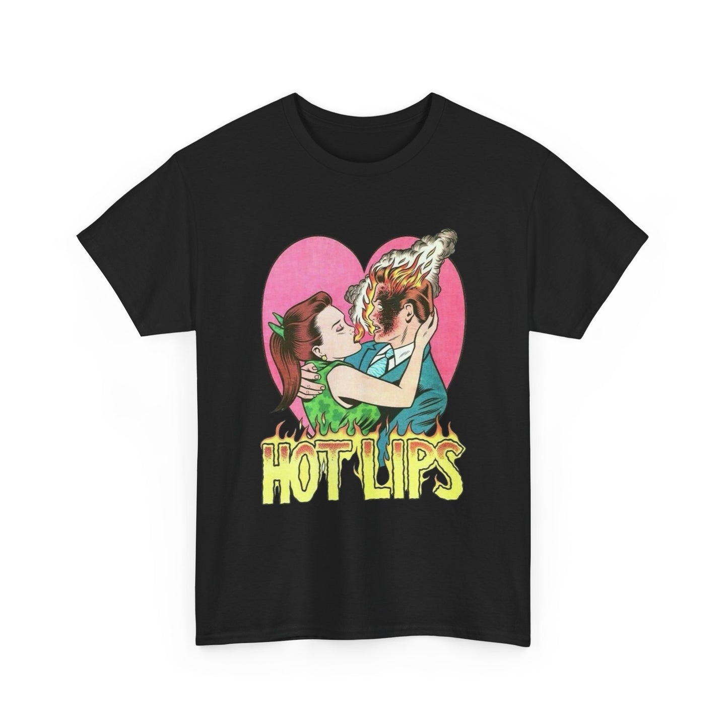 Hot Lips Vintage Graphic T Shirt ADULT NEW Heavy Cotton Tee