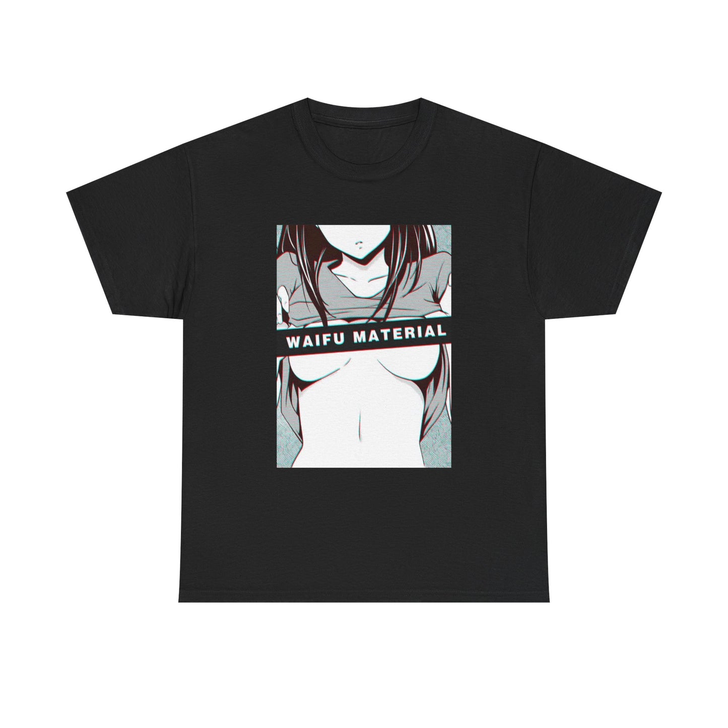 Waifu Material Hentai Tshirt Sexy anime Naturo Cartoon Unisex Heavy Cotton Tee