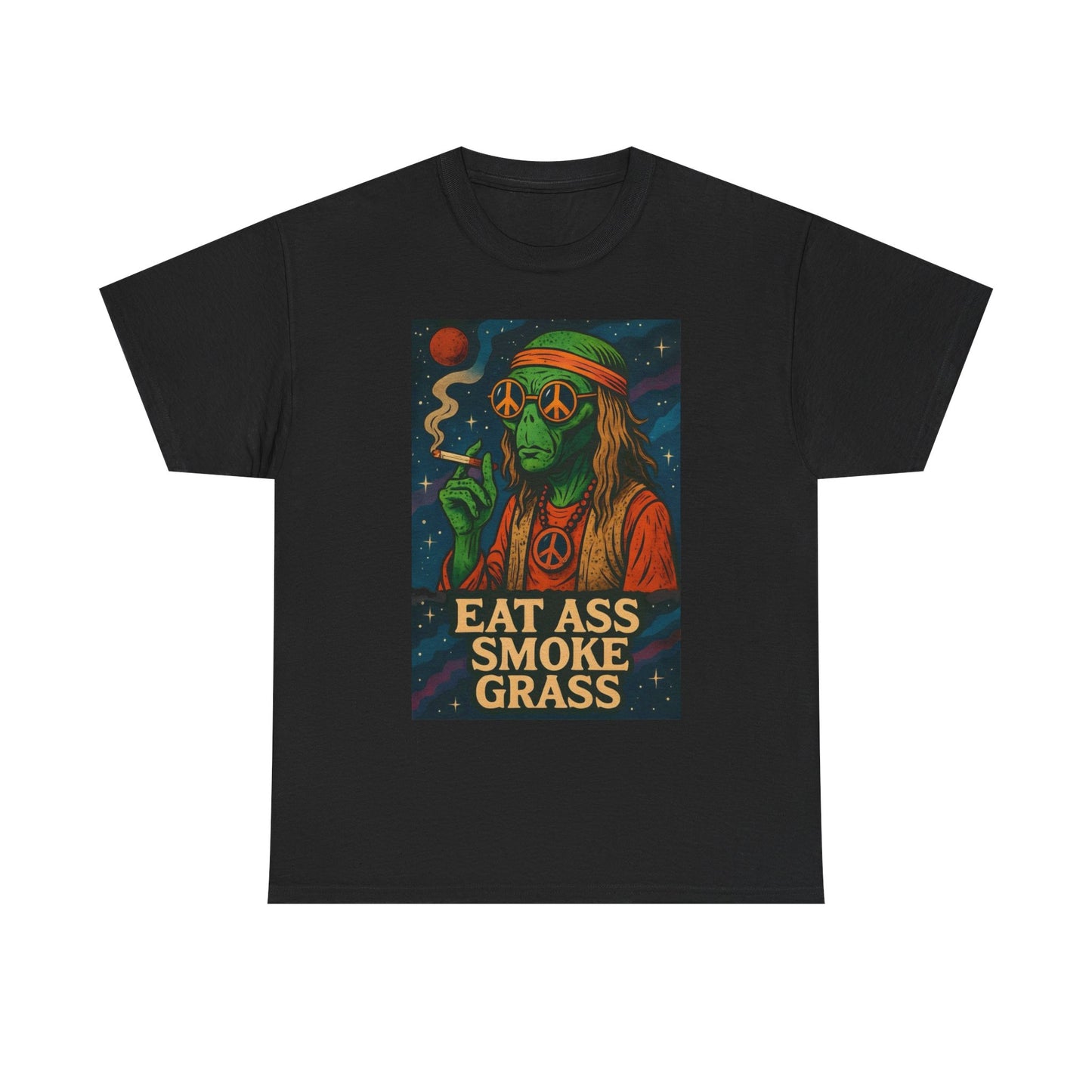 Smoke Grass Eat Ass Graphic T-Shirt Men's Women's Heavy Cotton Tee NEW GIFT