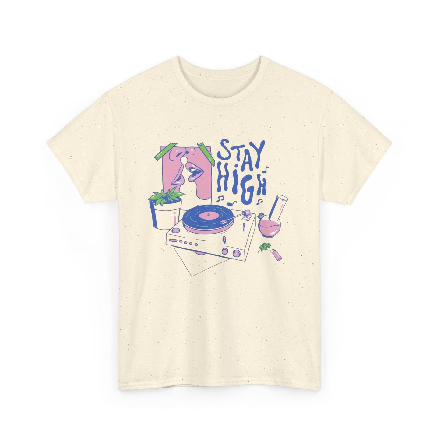 Stay High Vintage Graphic T Shirt ADULT NEW Heavy Cotton Tee