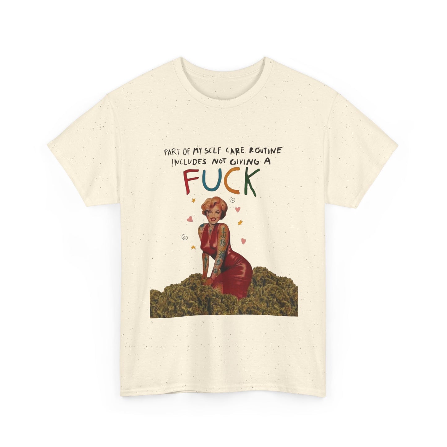 Self-care Weed Love Graphic T-Shirt Men's Women's Heavy Cotton Tee NEW GIFT