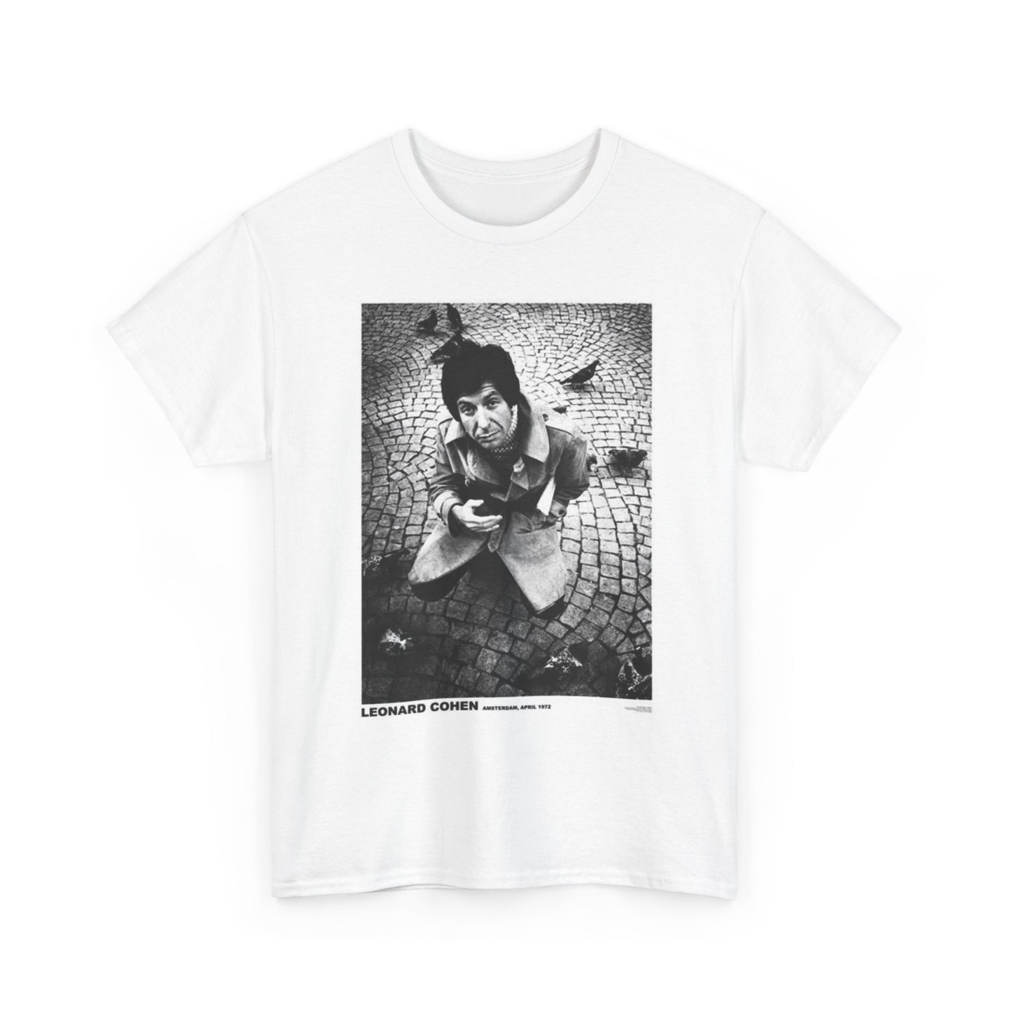 Leonard Cohen Graphic T Shirt Vintage Poster Unisex Heavy Cotton Tee