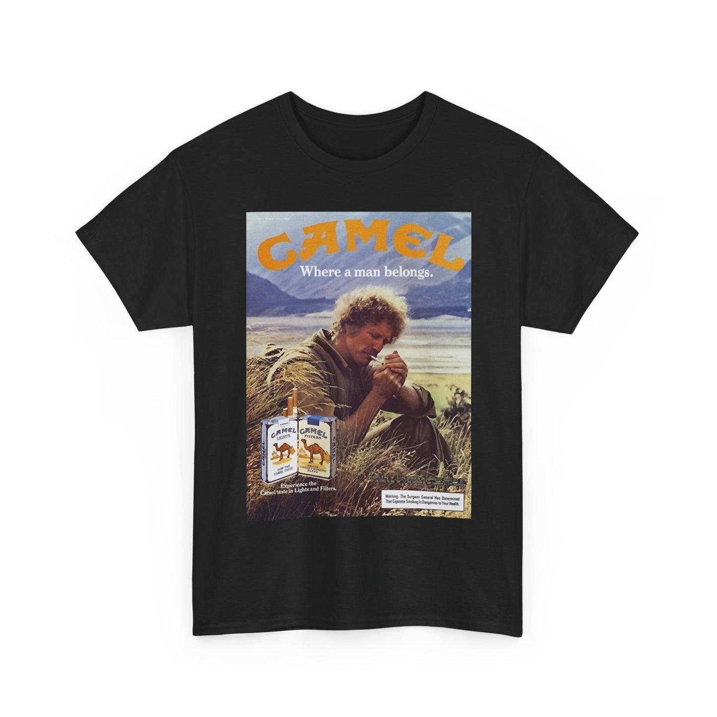 Joe Camel Cigarettes T-shirt Vintage Poster Retro Unisex Heavy Cotton Tee 1