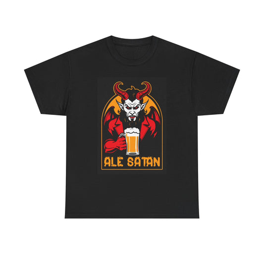 Ale Satan Beer Graphic T Shirt Funny Unisex Heavy Cotton Tee