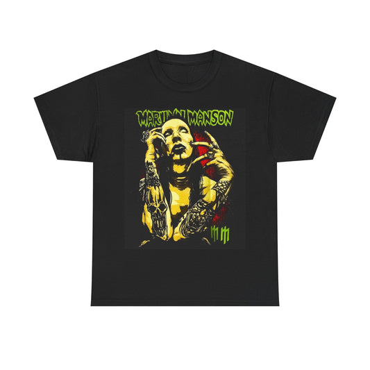 Marilyn Manson T-shirt vintage retro graphic metal Unisex Heavy Cotton Tee scary