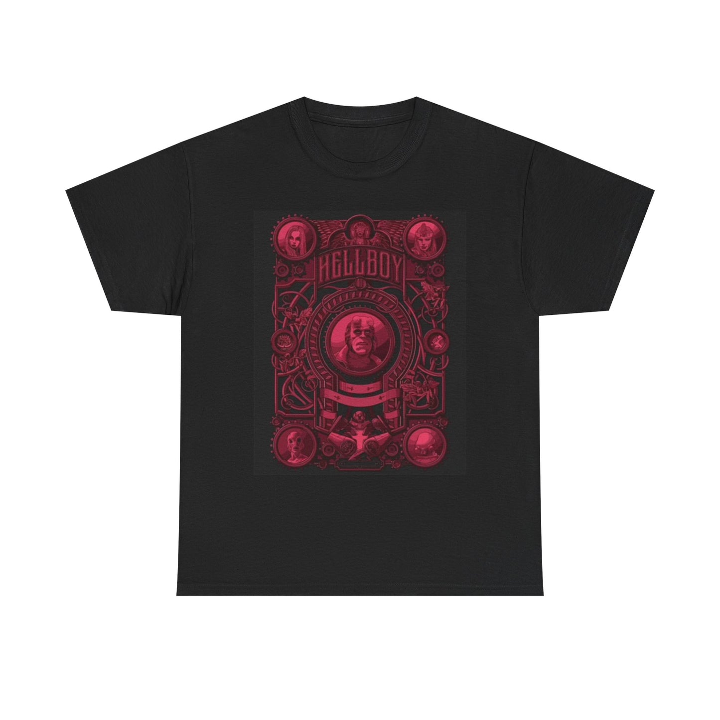 Hellboy Shirt Movie Poster Retro Vintage Graphic Unisex Heavy Cotton Tee
