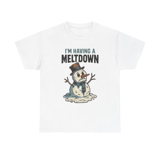 I'm Having A Meltdown Frosty Snowman Christmas Graphic T Shirt ADULT NEW
