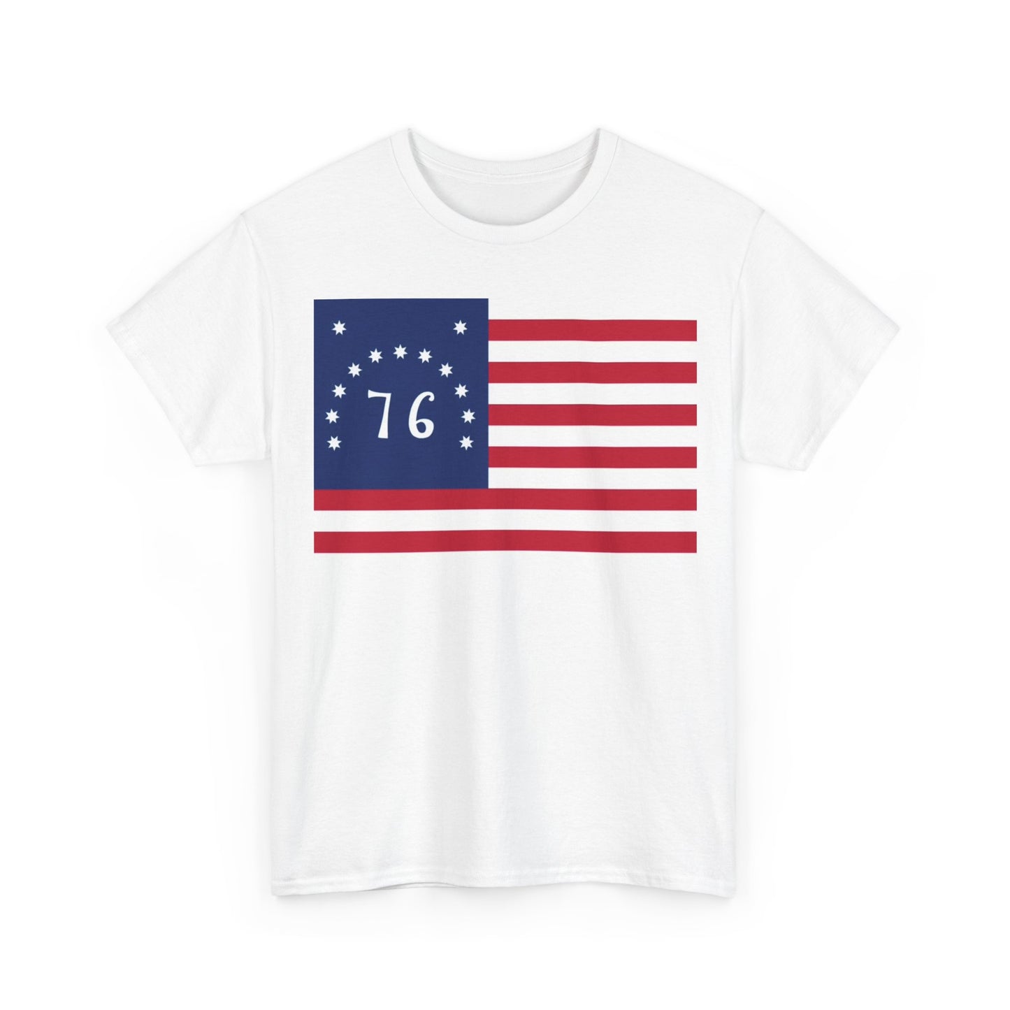 1776 Flag Tshirt American Flag USA Betsy Ross july 4th Unisex Heavy Cotton Tee