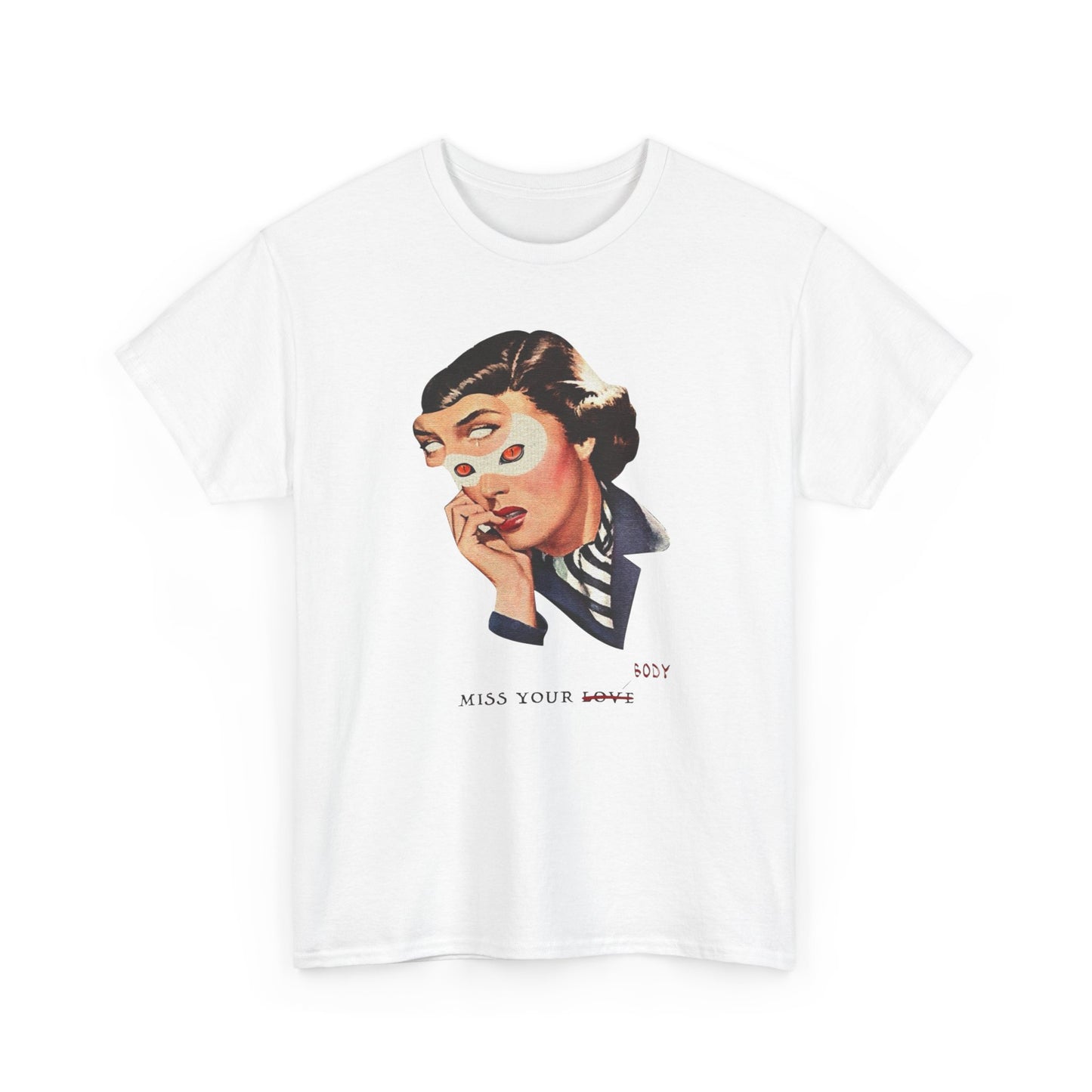 Miss Your Love Vintage Funny Graphic T-Shirt Comfy Cotton Tee Brand NEW