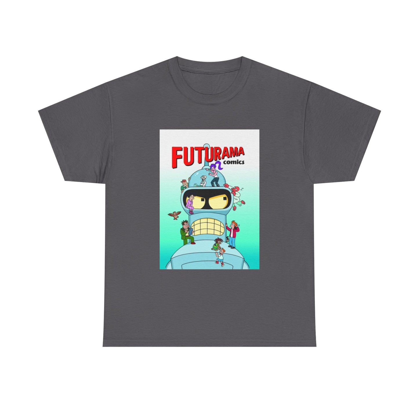 Futurama Shirt Bender Tv Series Graphic Funny Cartoon Unisex Heavy Cotton Tee