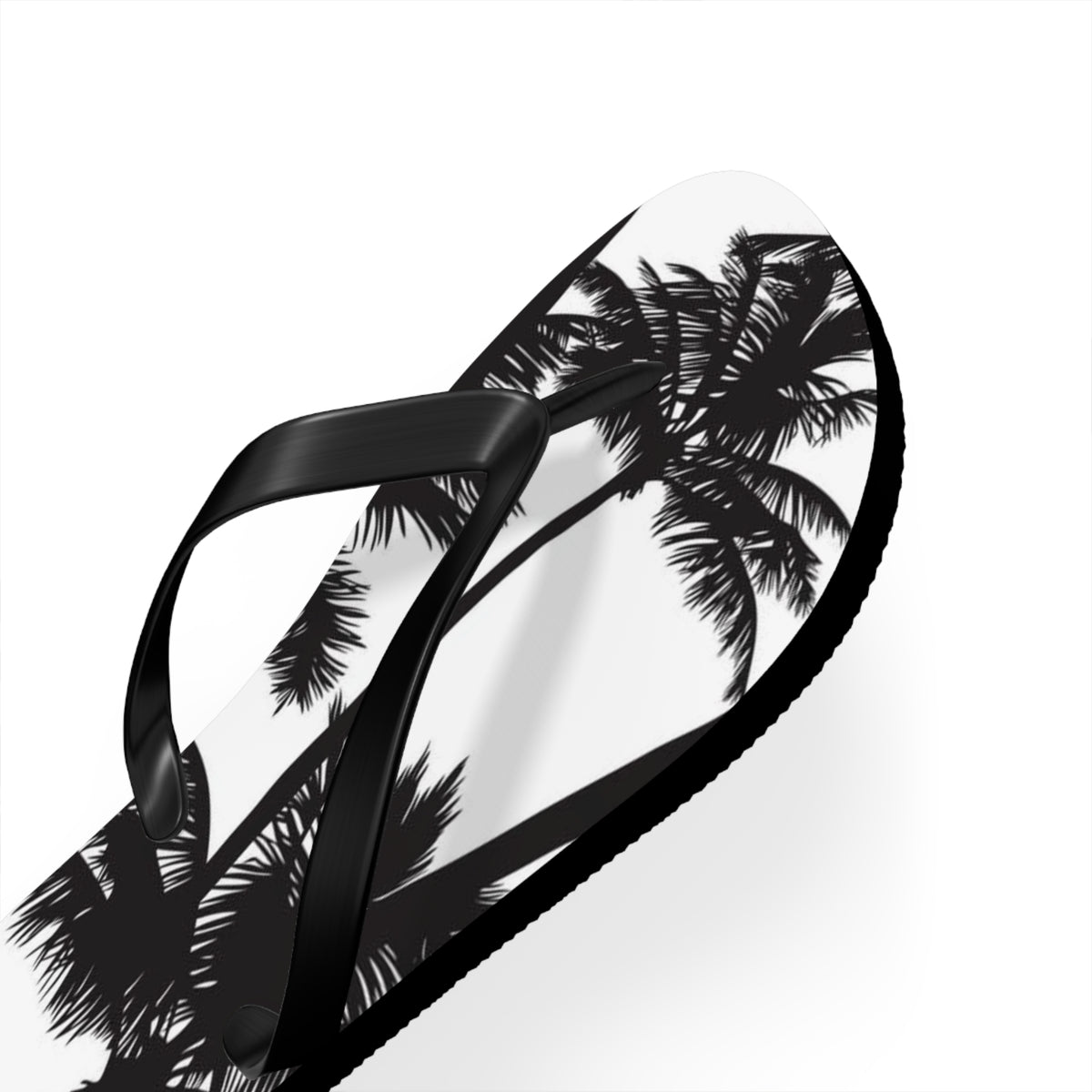 Black And White Palm Trees Sandals Summer Flip Flops Slides BRAND NEW