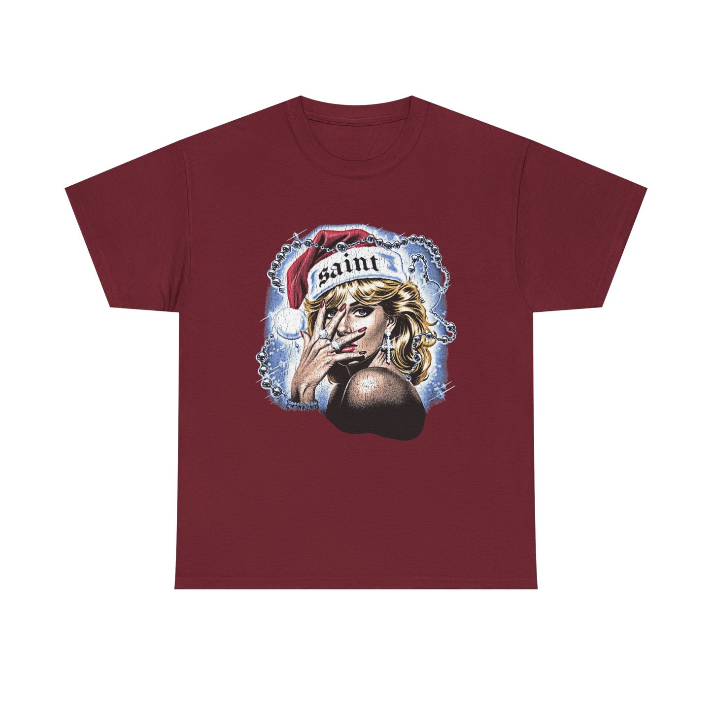 Saint Christmas Vintage Graphic T Shirt NEW Adult Tee