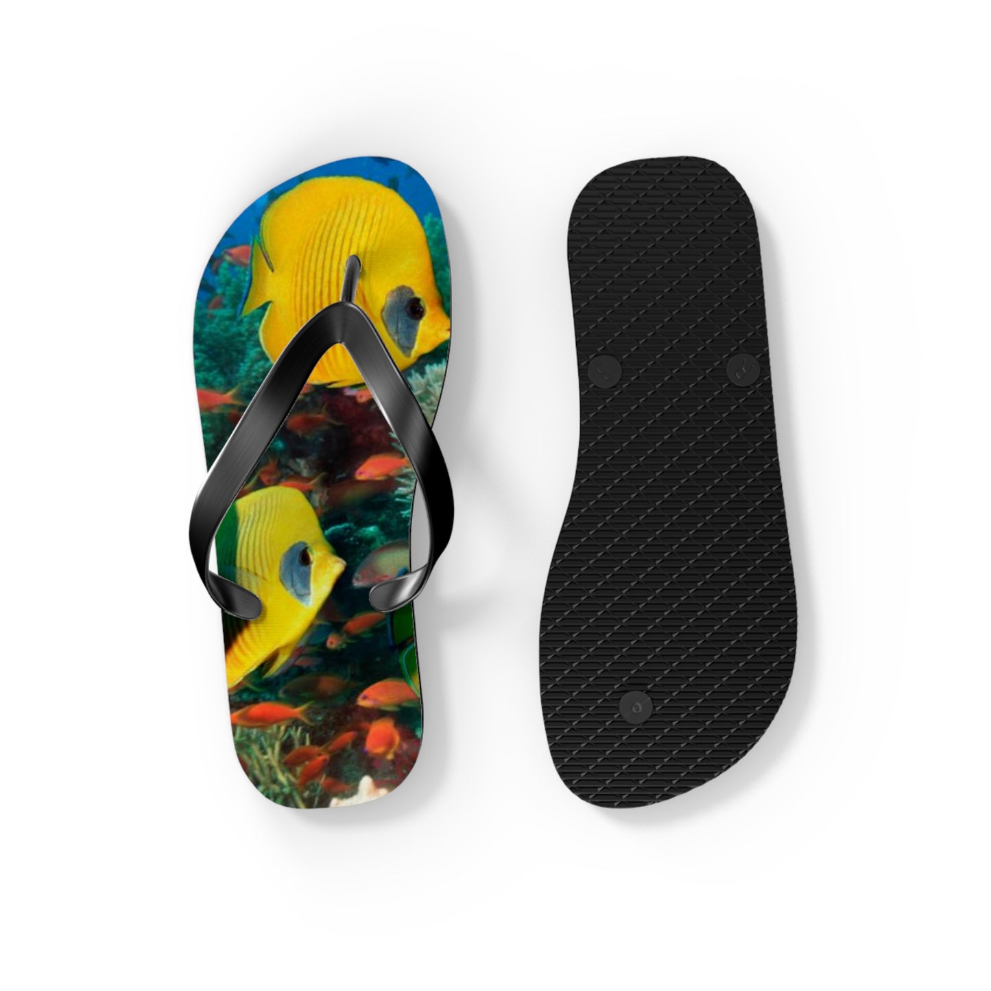Tropical Fish Summer Sandals, Beach Shoes, Vacation Flip Flops, Pool Slides