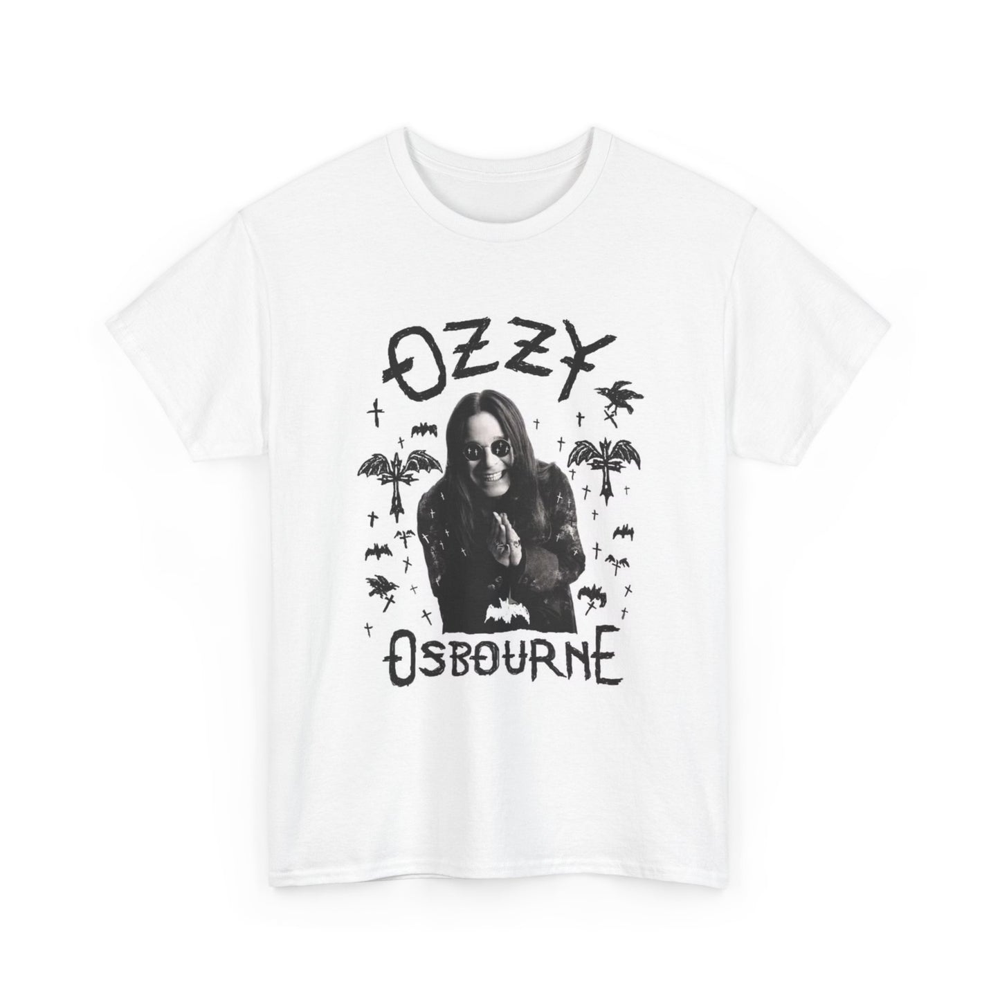 Ozzy Osbourne Tshirt Vintage Poster ozzfest Metal Tour Unisex Heavy Cotton Tee