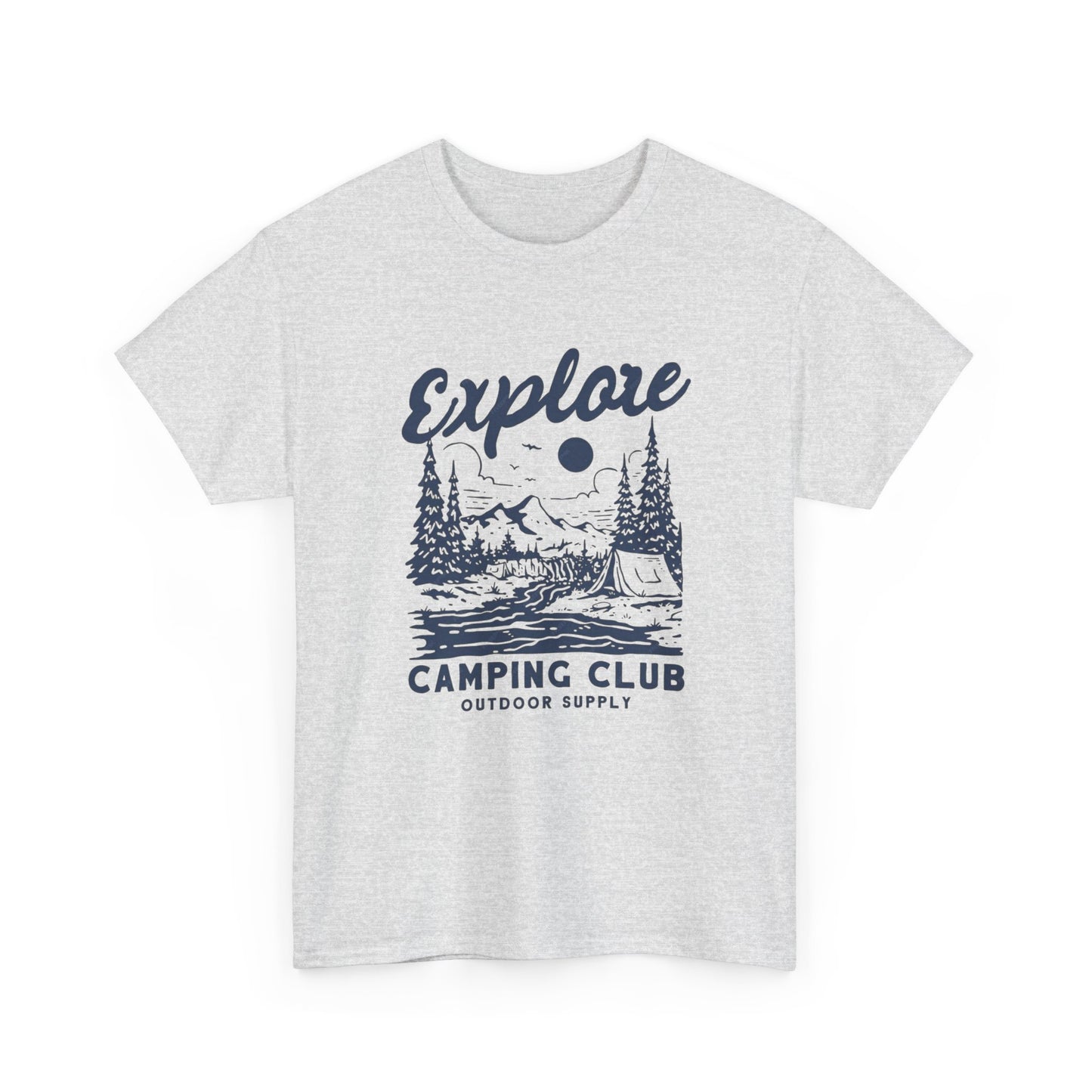 Explore Camping Club Graphic T Shirt Unisex Heavy Cotton Tee