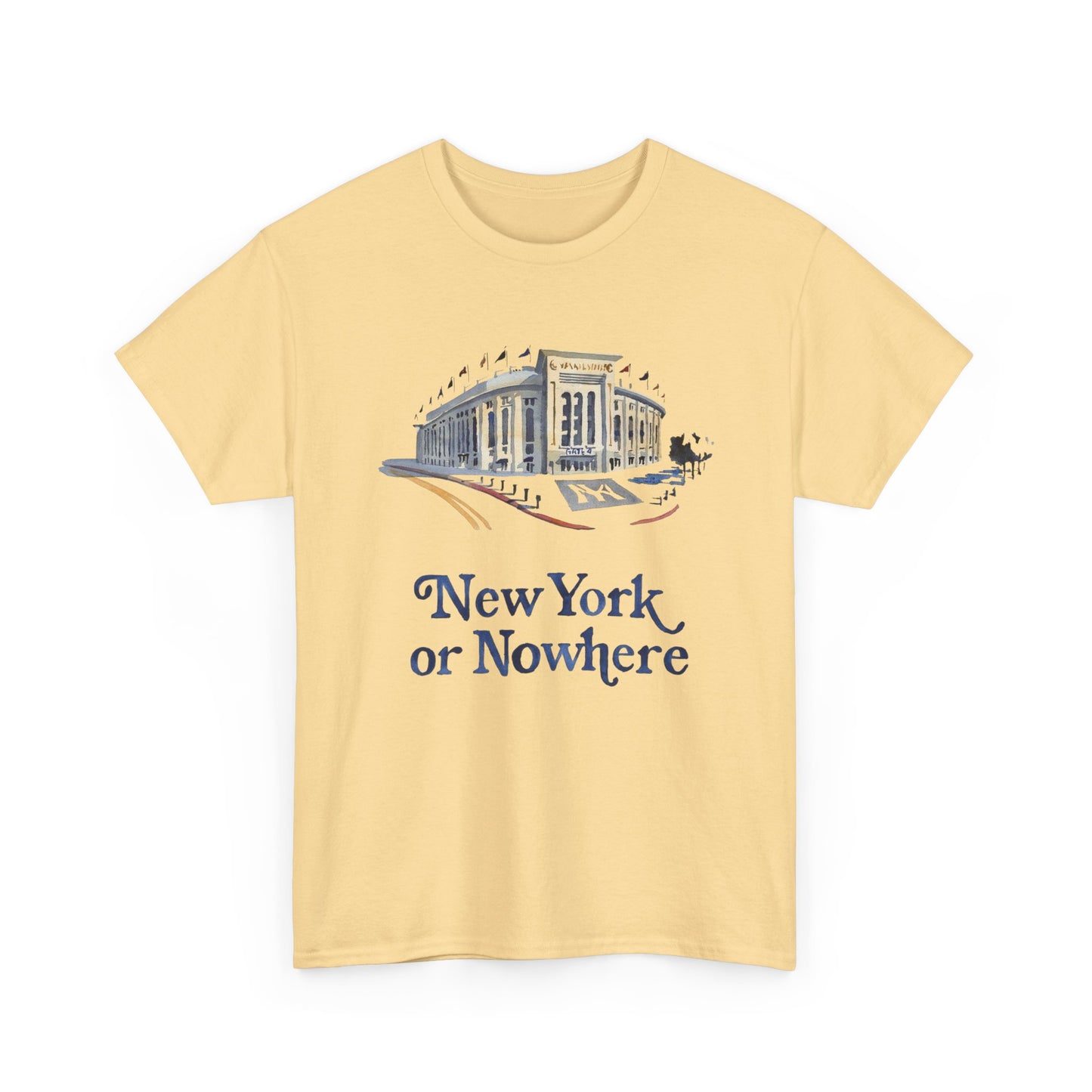 New York Or Nowhere Graphic T Shirt Unisex NEW Heavy Cotton Tee