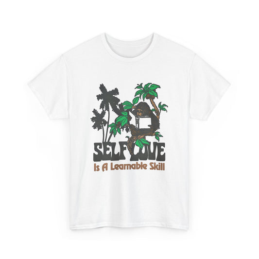 Self love Retro Graphic T-Shirt Men's Women's Classic Fit Heavy Cotton Tee
