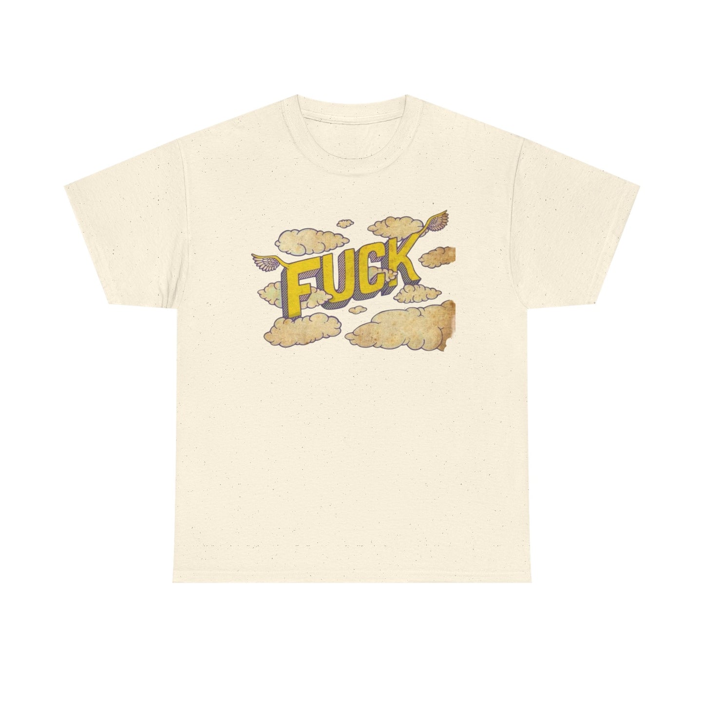 F Word Funny Clouds T-Shirt NEW Gift Unisex Heavy Cotton Tee