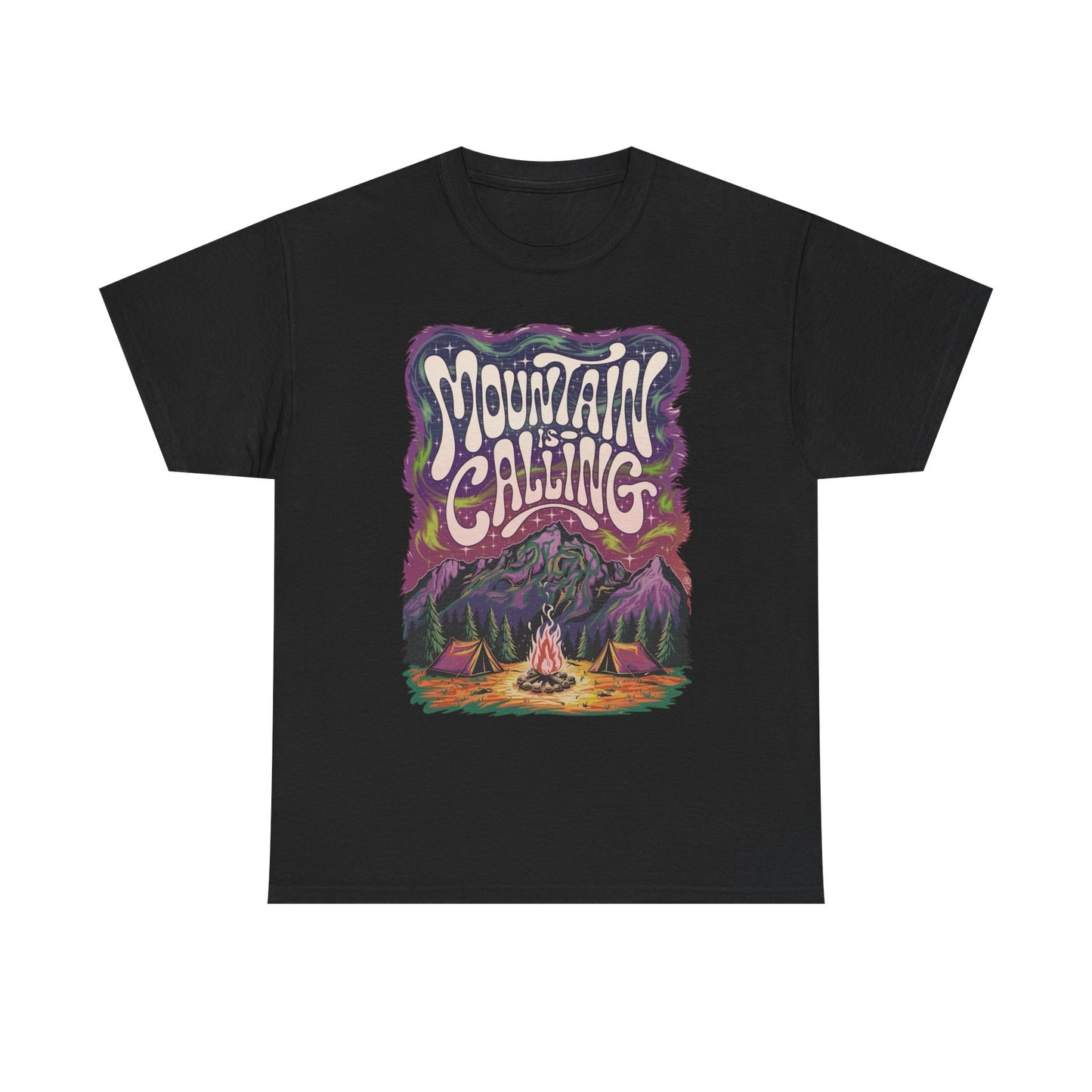 The Mountains Are Calling Graphic T Shirt Unisex Heavy Cotton Tee New Gift
