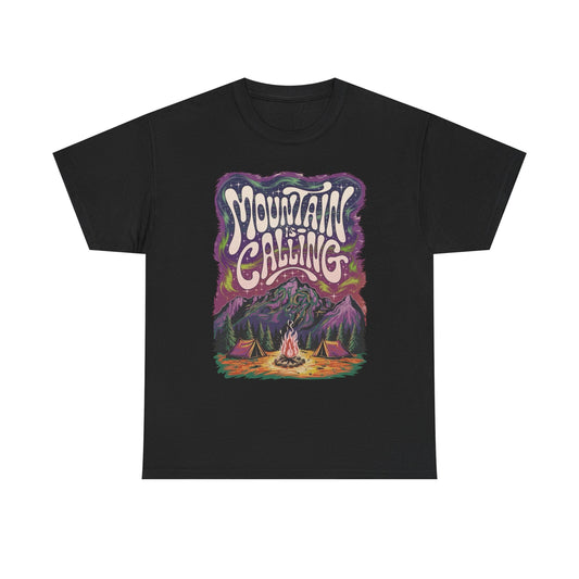 The Mountains Are Calling Graphic T Shirt Unisex Heavy Cotton Tee New Gift