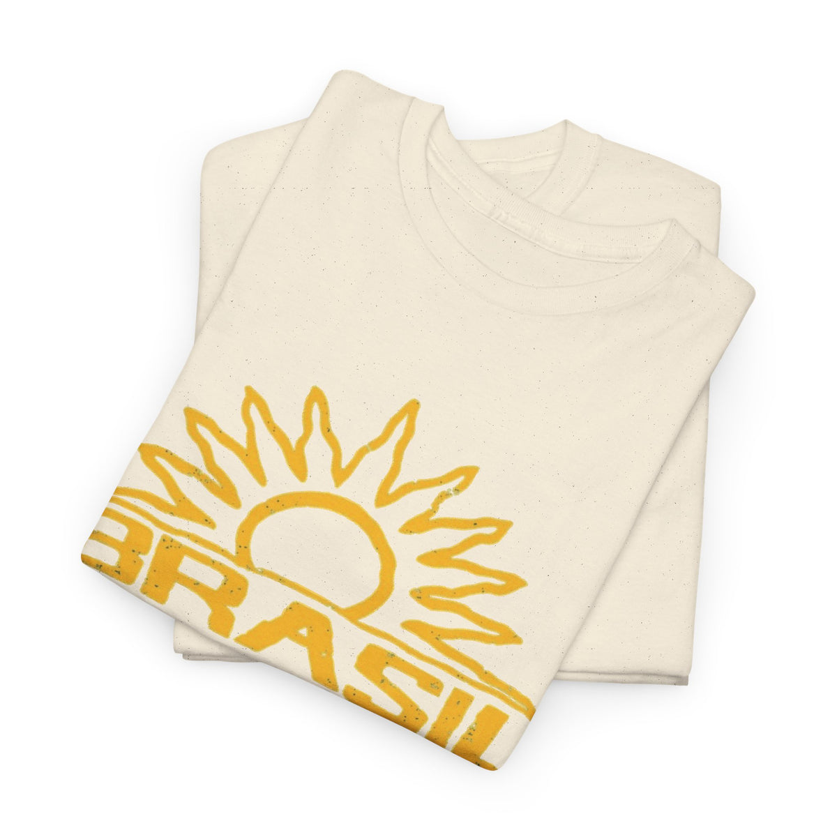 Brazil Sun Graphic T Shirt Men's Retro Classic Heavy Cotton Tee