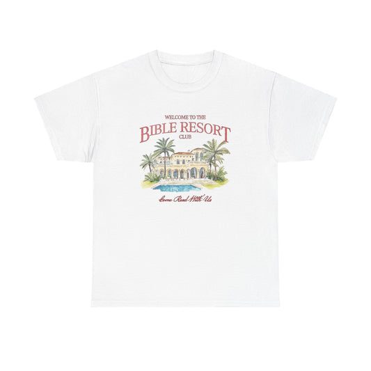 Bible Resort Club Graphic T Shirt Unisex Heavy Cotton Tee
