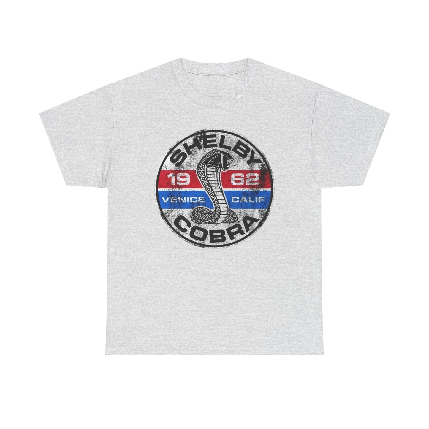 Shelby Cobra Retro Muscle Graphic T Shirt Men's Heavy Cotton Tee