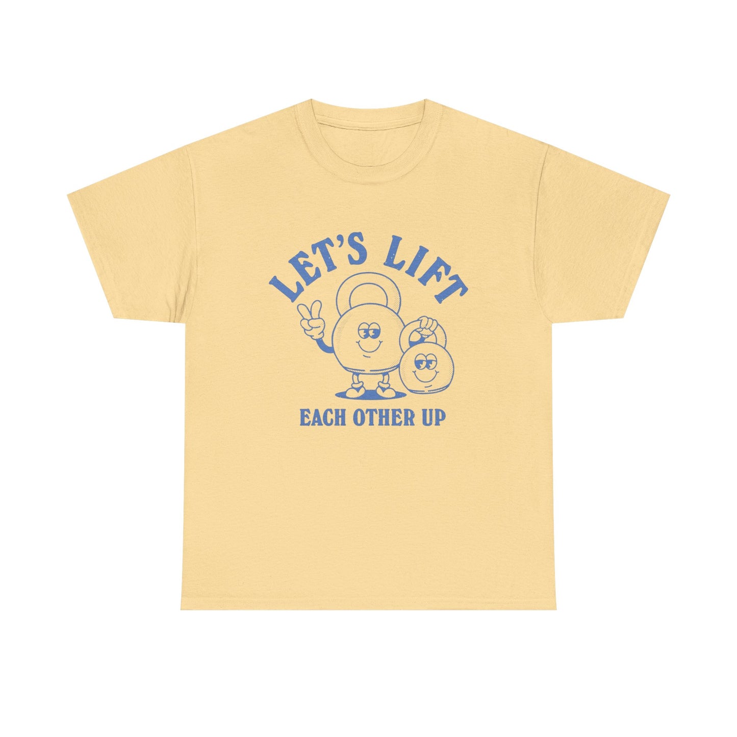 Lets Lift Gym Gear Graphic T Shirt Unisex Heavy Cotton Tee
