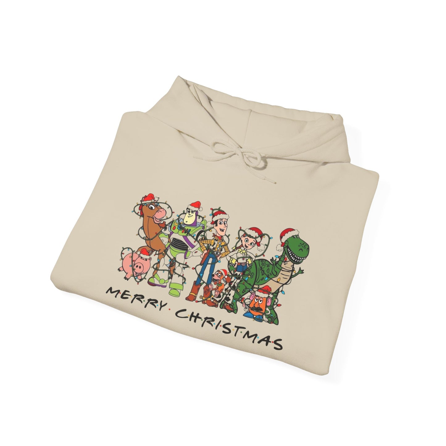 Merry Christmas Cartoons 90's Graphic Hoodie Unisex Heavy Hooded Sweatshirt