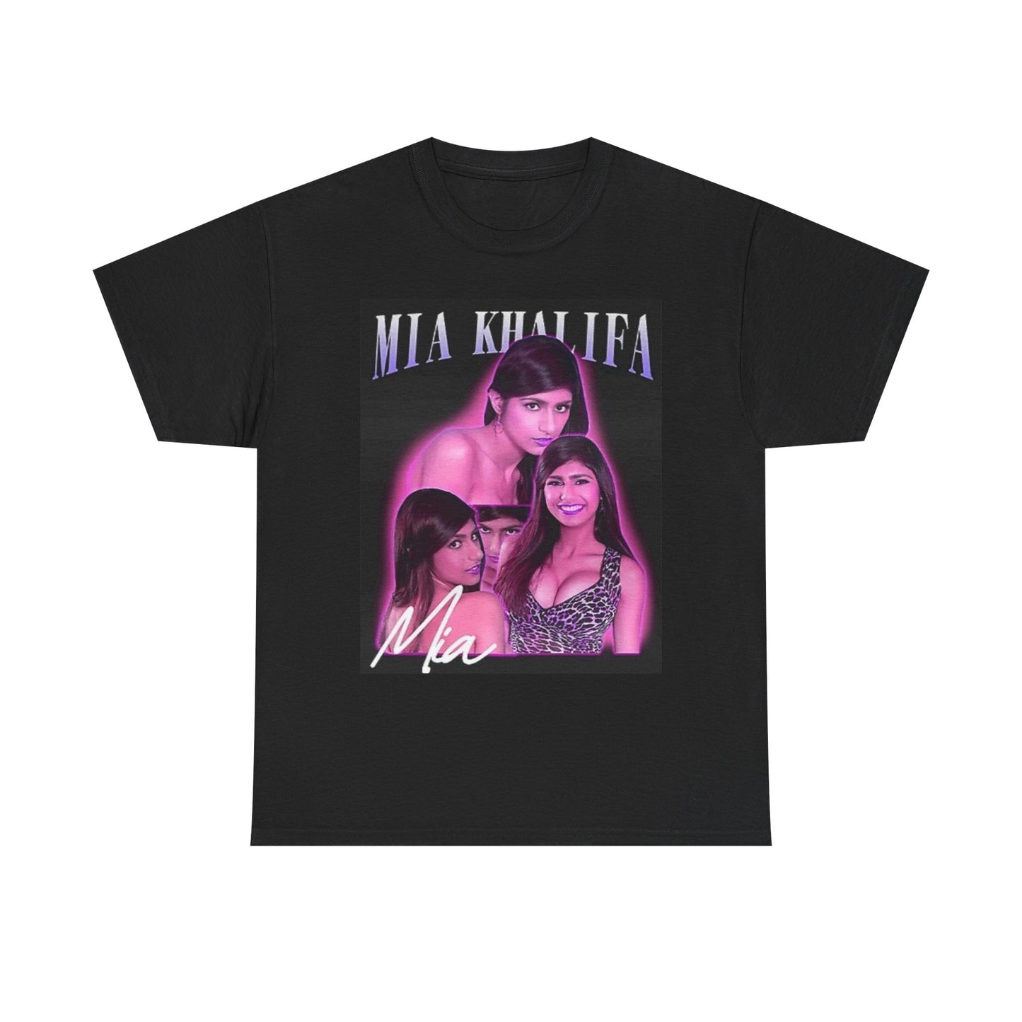 Mia Khalifa Shirt Retro Graphic Gift Funny Model Unisex Heavy Cotton Tee