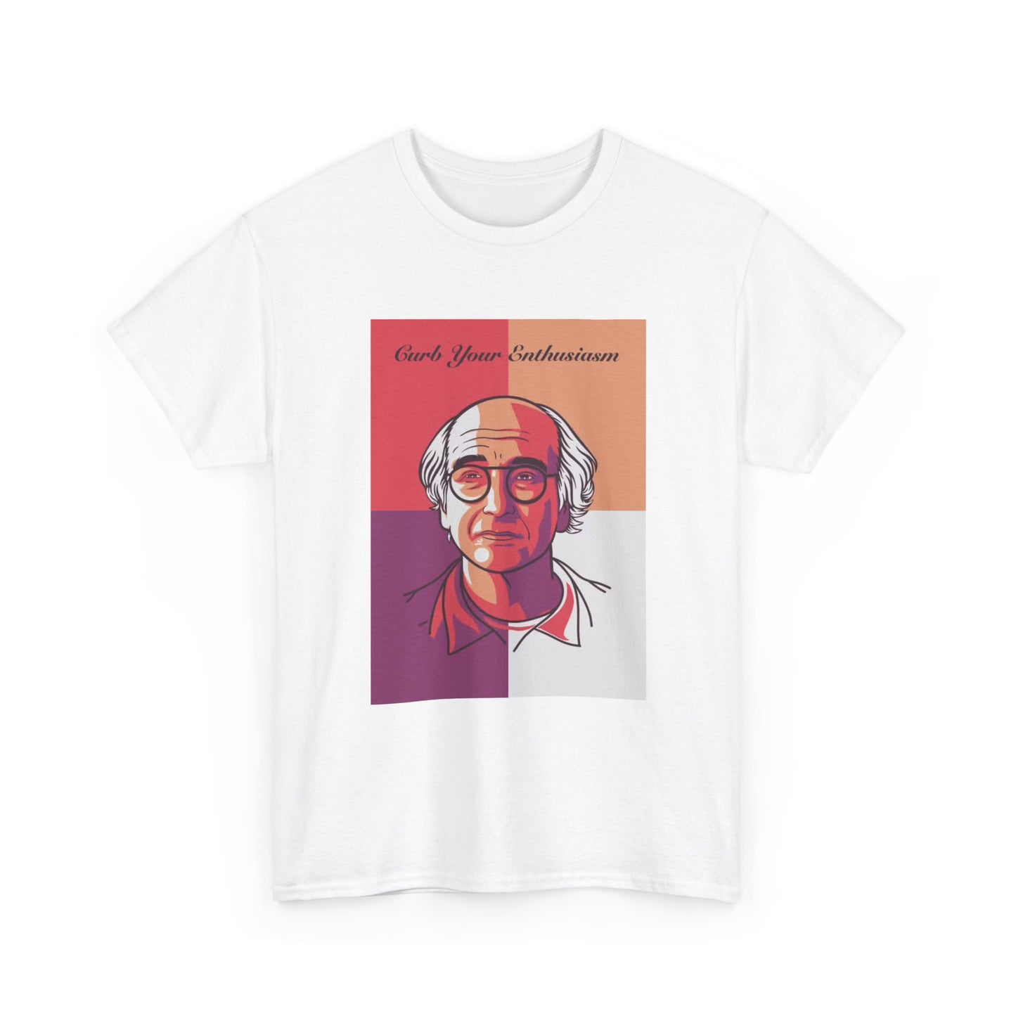 Larry David Portrait T shirt California Comedy Seinfeld Unisex Heavy Cotton Tee