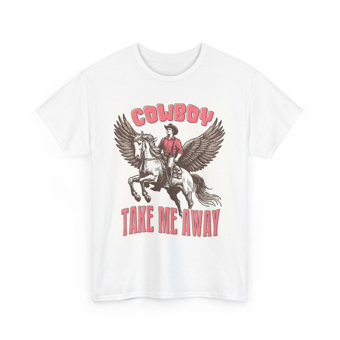 Cowboy Take Me Away Graphic T Shirt Women's Cotton Tee BRAND NEW